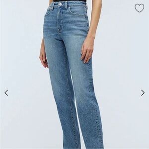 Madewell Medium Wash Petite 90s Straight Jean- 29P